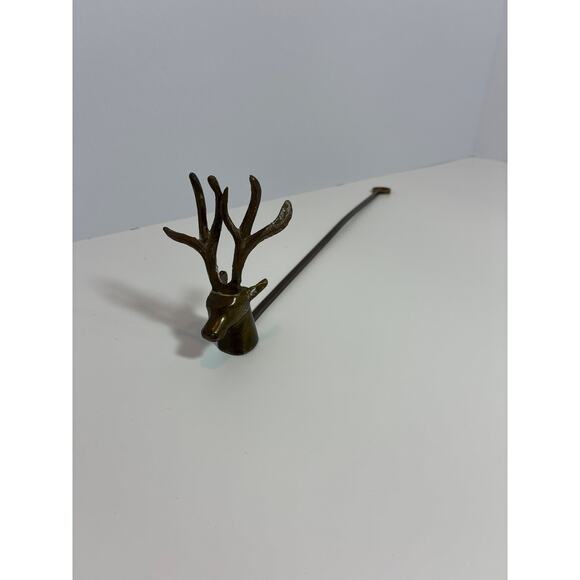 Candle Snuffer Brass Deer Stag Antlers Home Decor Tableware - Picture 3 of 4
